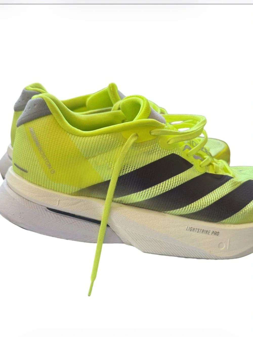 Adidas ADIZERO BOSTON 13M Men's Sneakers JQ2553 Lucid Lemon / Core Black 11.5